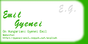 emil gyenei business card